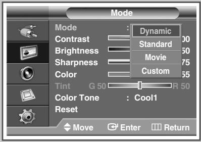 SAMSUNG PPM42M7HBP - Changing the Picture Standard - 3