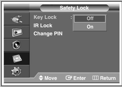 SAMSUNG PPM42M7HBP - Activating Panel Button Lock - 3