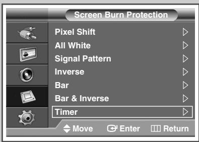 SAMSUNG PPM42M7HBP - Setting the Screen Burn Protection Timer - 1