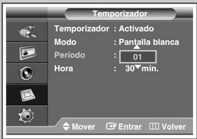 SAMSUNG PPM42M7HBP - Ajuste del temporizador de la funciona Proteccion Pantalla inactiva - 4