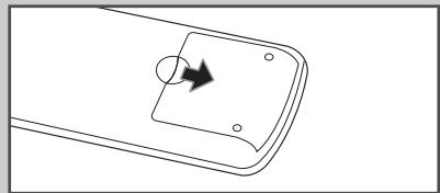 SAMSUNG PS-42S5H - Insertion des piles dans la télécommande - 1