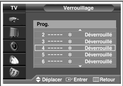 SAMSUNG PS-42V4S - ♦ Activation du verrouillage - 3