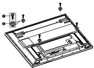 SAMSUNG PS-42V4S - Serrez les vis du dispositif de fixation en plastique à l'arrière de l'écran à plasma. - 1