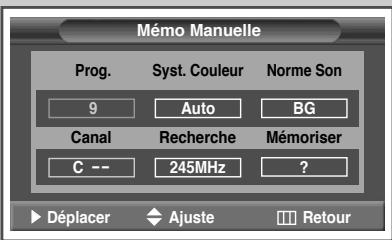 SAMSUNG PS-42V4S - Mémorisation manuelle des canaux - 2