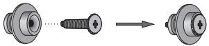 SAMSUNG PS-42V4S - Utilisez les vis pour assembler le dispositif de fixation en plastique. - 2