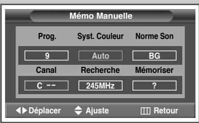 SAMSUNG PS-42V4S - Mémorisation manuelle des canaux - 3