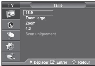 SAMSUNG PS-50C91H - Sélection de la taille de l'image - 2