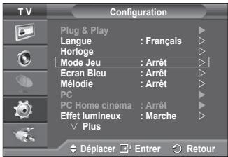 SAMSUNG PS-50Q91H - > Si le mode jeu est défini sur marche: - 1
