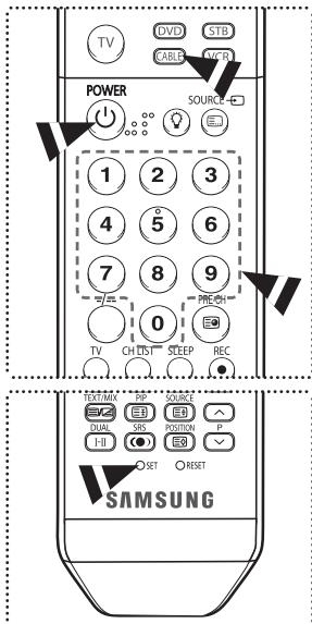 SAMSUNG PS-50Q91H - Réglage de la télécommande pour piloter votre boîte de jonction - 1