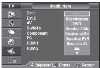 SAMSUNG PS50A416C1D - Modification du nom des périphériques - 2
