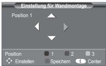 SAMSUNG PS50A416C1D - Einstellen einer gespeicherten Position - 1