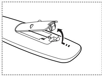 SAMSUNG PS50A416C1D - Batterien in die Fernbedienung einsetzen - 1