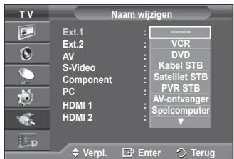 SAMSUNG PS50A416C1D - U kunt de externe bron een naam gehen. - 2