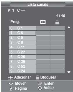 SAMSUNG PS50A416C1D - Adicionar/Bloquear canais - 3