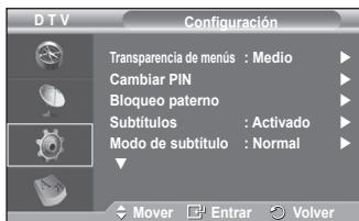 SAMSUNG PS50A416C1D - Previsualización del sistema de menús del DTV - 5