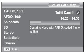 SAMSUNG PS50A416C1D - Durante la visione di un canale, è possible visualizzare ulteriori informazioni sul programma corrente. - 1