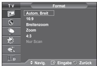 SAMSUNG PS50A416C1D - Bildgroße und Bildposition mit der Zoom-Funktion ändern - 3