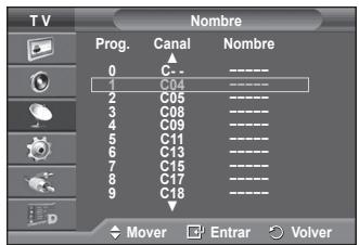 SAMSUNG PS50A416C1D - Asignación de nombres a los canales - 2