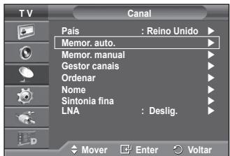 SAMSUNG PS50A416C1D - Memorizar canais automaticamente - 2