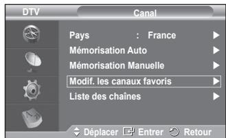 SAMSUNG PS50A416C1D - Modifier les canaux favoris - 1