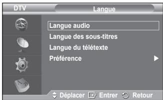 SAMSUNG PS50A416C1D - Langue audio / langue des sous-titres / langue du télétexte - 1
