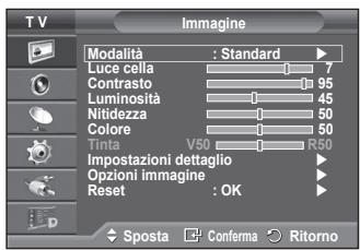 SAMSUNG PS50A416C1D - Il teilevisore ha diverse opzioni che consentono di controllare la qualità dell'imagine. - 1