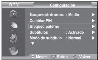 SAMSUNG PS50A416C1D - Bloqueo paterno / Cambiar PIN - 3