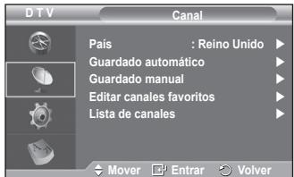 SAMSUNG PS50A416C1D - Previsualización del sistema de menús del DTV - 4