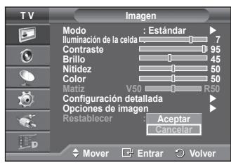 SAMSUNG PS50A416C1D - Reajuste de los values de laImagen a los values predefinidos de fabrica - 2