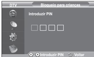 SAMSUNG PS50A416C1D - Bloqueio paracriancas/Alterar PIN - 4