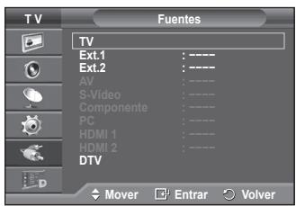 SAMSUNG PS50A416C1D - Visualización de las fuentes de senales externas - 2