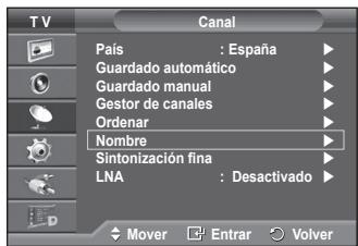 SAMSUNG PS50A416C1D - Asignación de nombres a los canales - 1