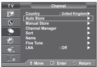 SAMSUNG PS50A416C1D - Storing Channels Automatically - 2