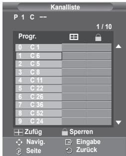SAMSUNG PS50A416C1D - Sender hinzufügen/sperren - 3