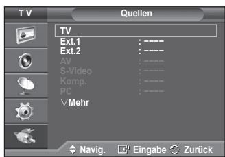 SAMSUNG PS50A550 - Anzeigen externer Signalquellen - 2