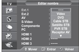 SAMSUNG PS50A550 - Puede dar un nombre a la fuente externa. - 2