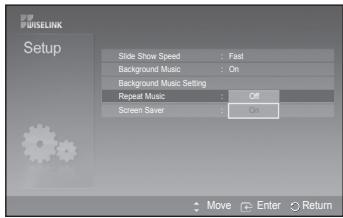 SAMSUNG PS50A550 - Repeat Music: - 1