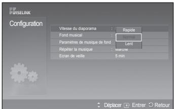 SAMSUNG PS50A550 - Vitesse du diaporama : - 1