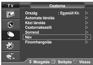 SAMSUNG PS50A550 - Név hozzárendelése a csatornákhoz - 1