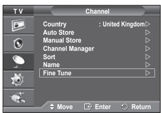 SAMSUNG PS50A550 - Fine Tuning Channel Reception - 1