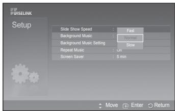 SAMSUNG PS50A550 - Slide Show Speed: - 1
