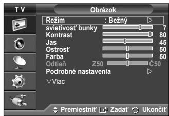SAMSUNG PS50A550 - Vybrat' možete typ obrazu, ktory majlepsie zodpovedá vašim poziadavkám na pozeranie. - 1