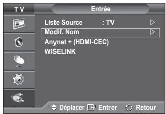 SAMSUNG PS50A550 - Vous pouvez modifier le nom de la source externe. - 1