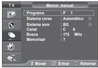 SAMSUNG PS50A550 - Memorizar canais manualmente - 2