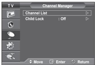 SAMSUNG PS50A550 - Adding / Locking Channels - 2
