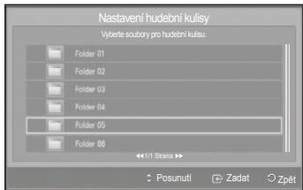 SAMSUNG PS50A550 - Nastaveni hudebni kulisy: - 1