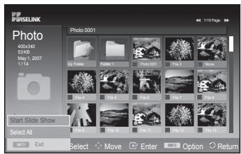 SAMSUNG PS50A550 - Viewing a Slide Show - 1