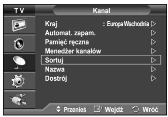 SAMSUNG PS50A550 - Sortowanie zaprogramowych kanałów - 1
