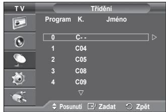 SAMSUNG PS50A550 - Triděni ulożenych kanálu - 2