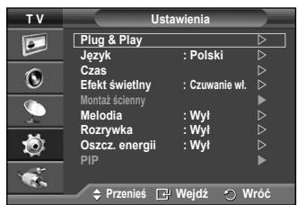 SAMSUNG PS50A550 - Język / Efekt swietlny / Melodia / Rozrywka/Oszcz. energia / PIP - 1